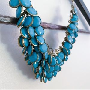 NWOT Layered Blue Jewel Statement Necklace